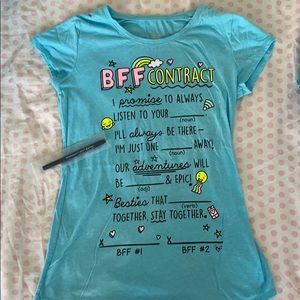 Justice BFF Contract Shirt with Fabric Marker